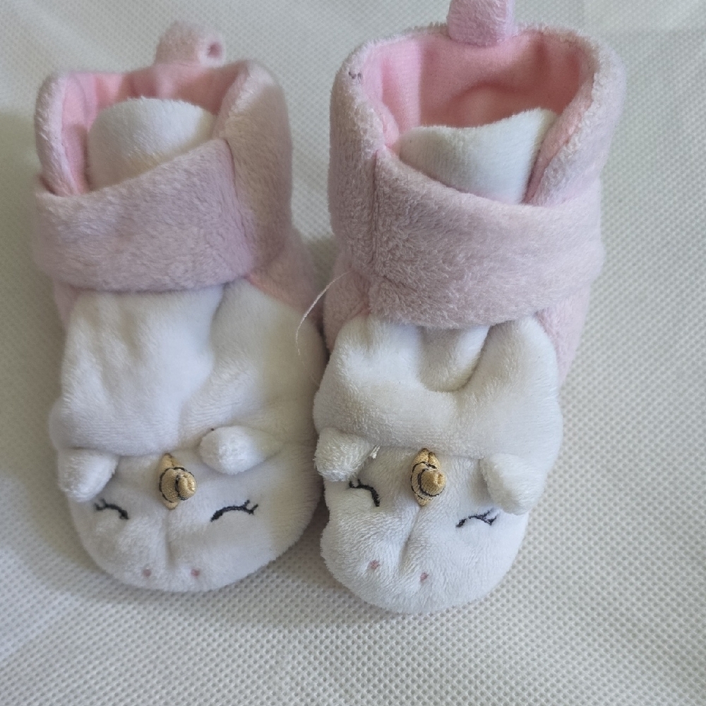 Adorable Pink Unicorn Baby Booties
